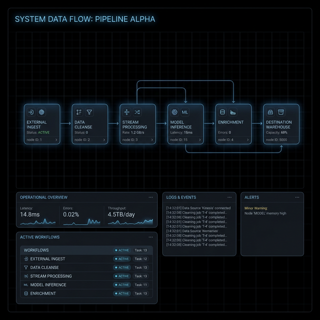 SYS.WORKFLOW :: Automated processing and data enrichment pipelines